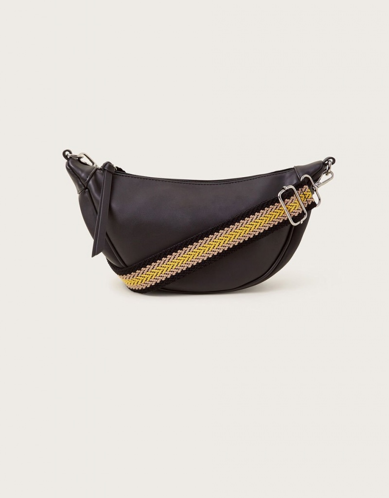 Black Women's Monsoon PU Bum Bags | ILE-9959