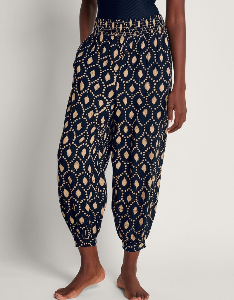 Black Women's Monsoon Rhea Batik Dye Pants | TWM-8994