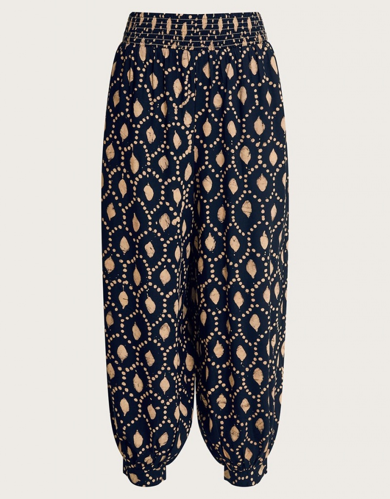 Black Women's Monsoon Rhea Batik Dye Pants | TWM-8994