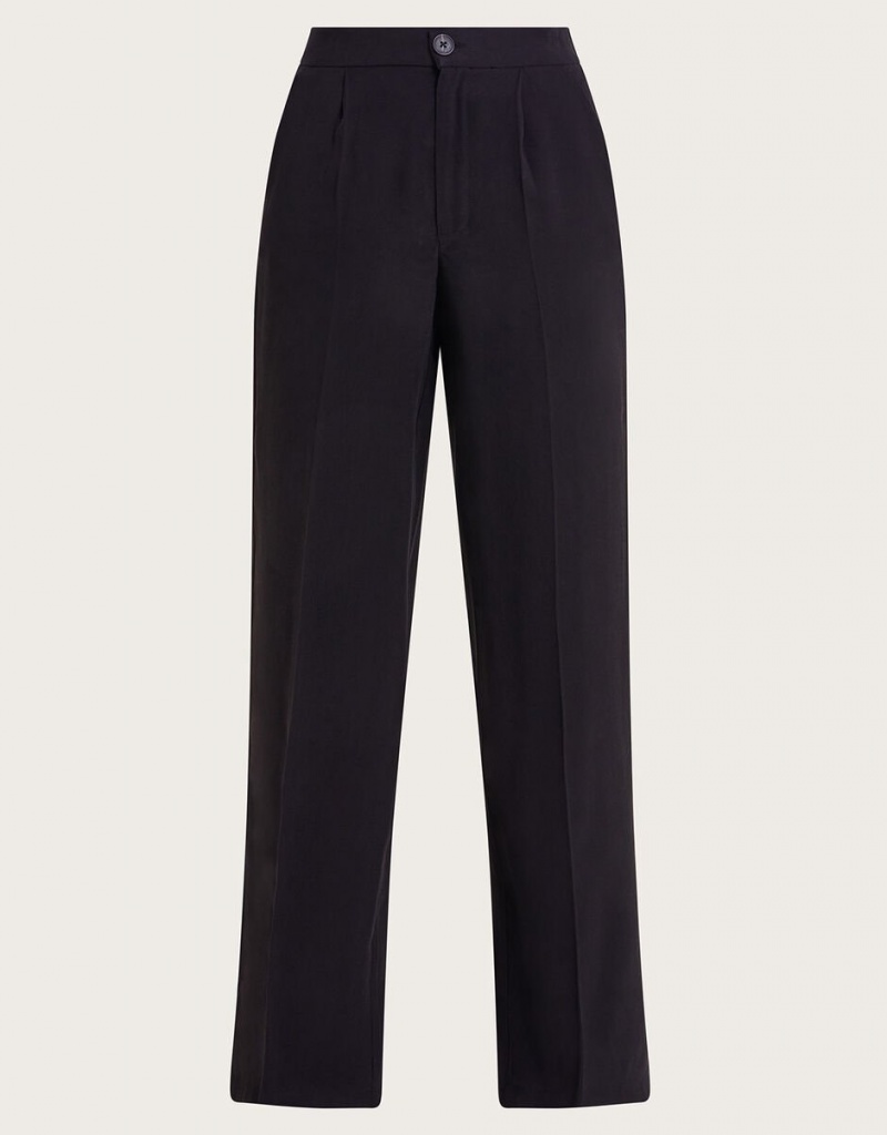 Black Women's Monsoon Wila Wide Leg Pants | LRU-8307