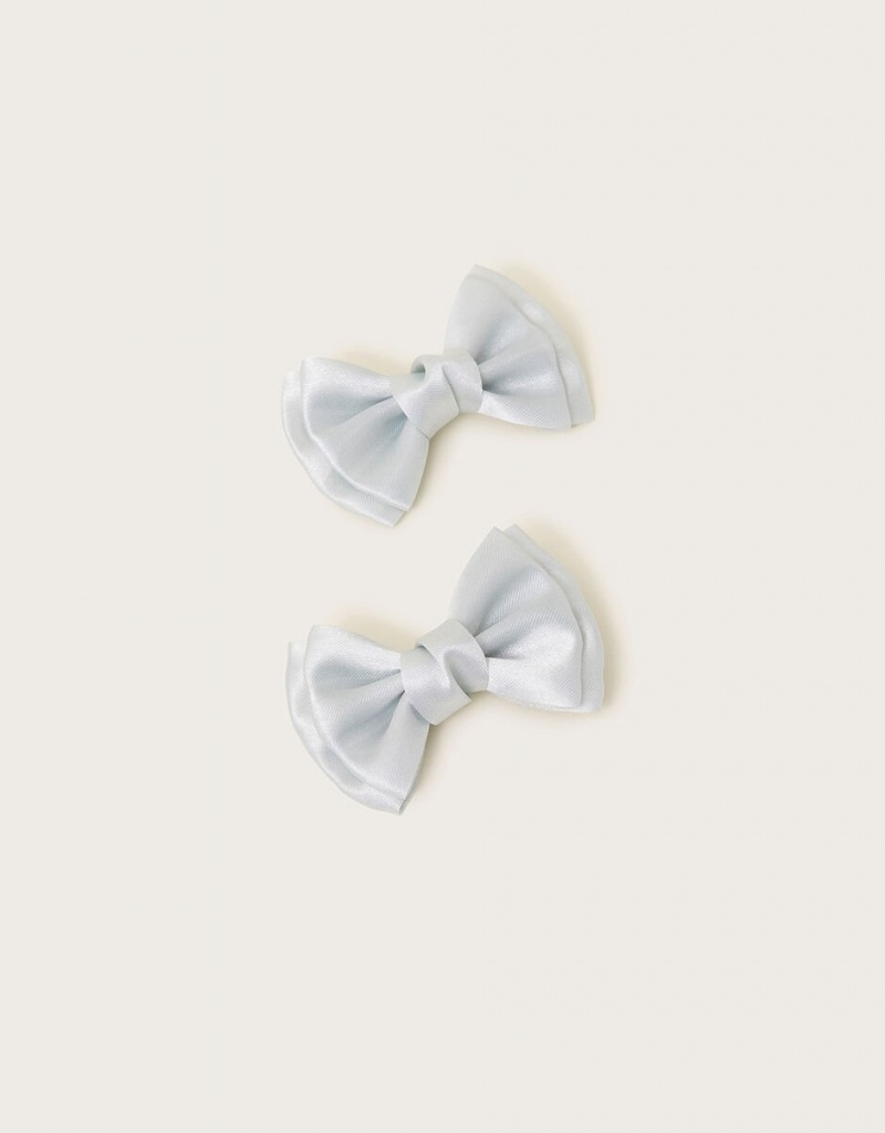 Blue Kids\' Monsoon Bridesmaid Bow Clips Set of Two Hair Accessories | FEW-0974