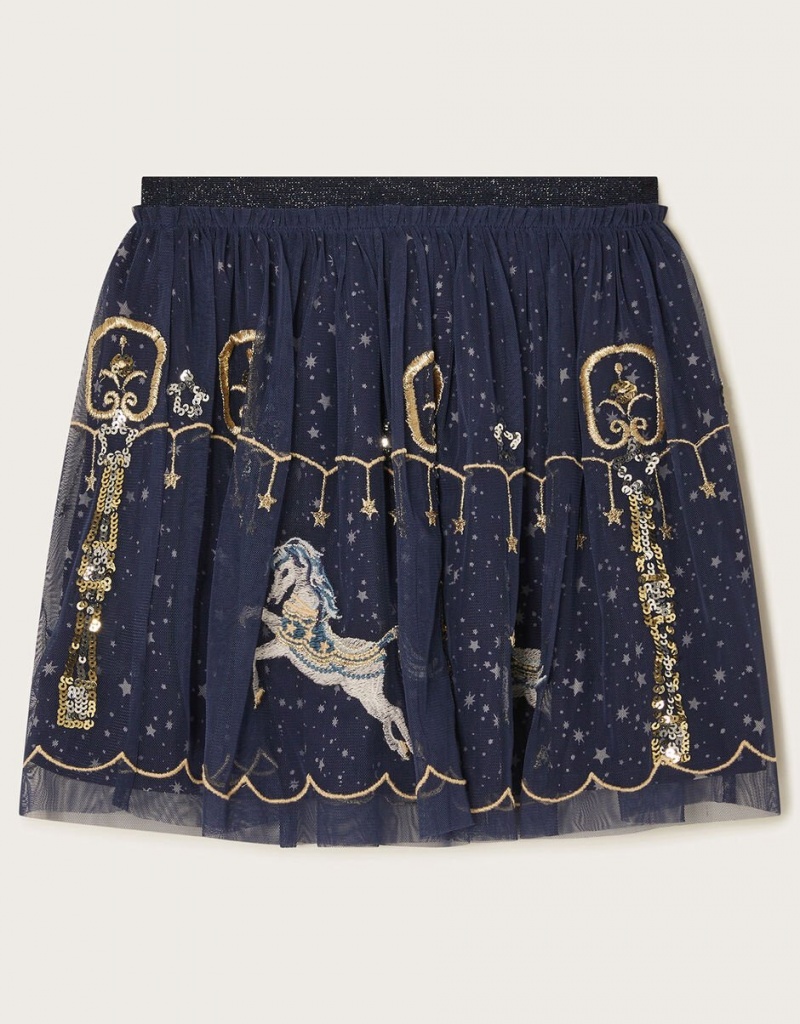 Blue Kids' Monsoon Disco Horse Skirts | QUQ-2516