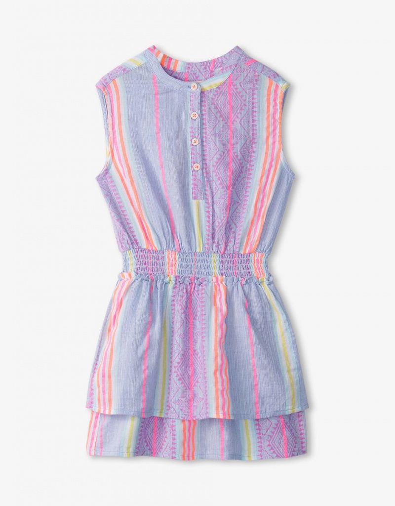 Blue Kids' Monsoon Hatley Bohemian Smocked Dress | TUP-1201