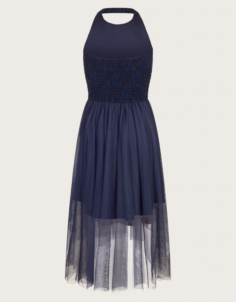 Blue Kids' Monsoon Hayley Lace Prom Dress | KRY-1762