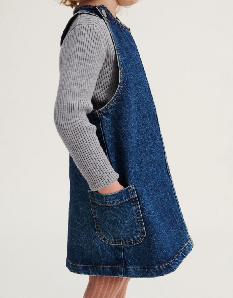 Blue Kids' Monsoon Liewood Maddie Denim Dress | AYN-4745