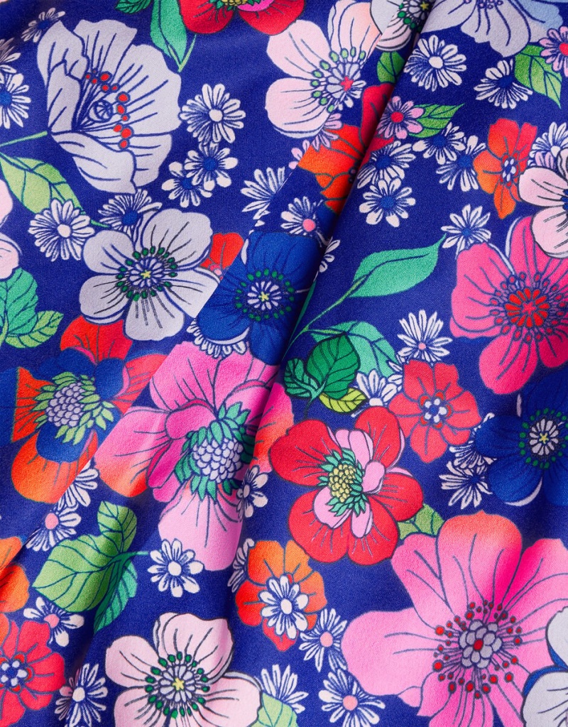 Blue Kids' Monsoon Retro Floral Dress | CAF-3330