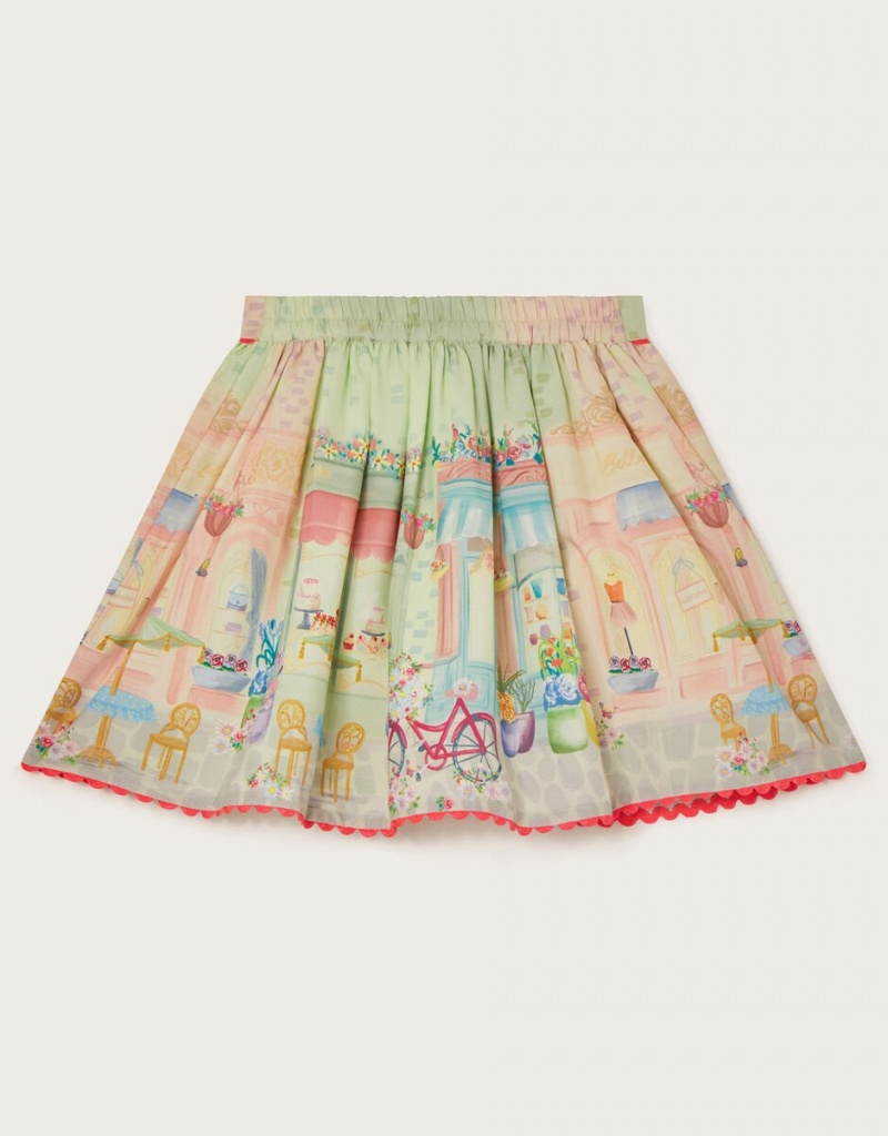 Blue Kids' Monsoon Town Scene Skirts | NCW-5768