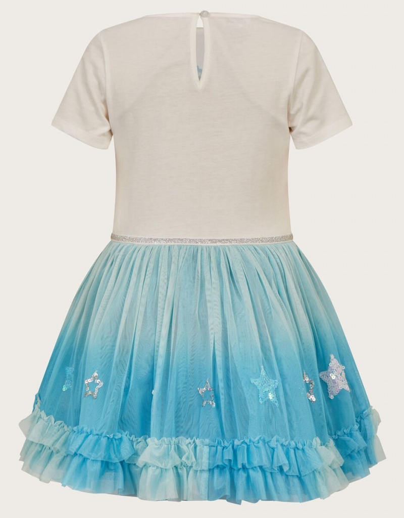 Blue Kids' Monsoon Unicorn Disco Dress | HZA-4744