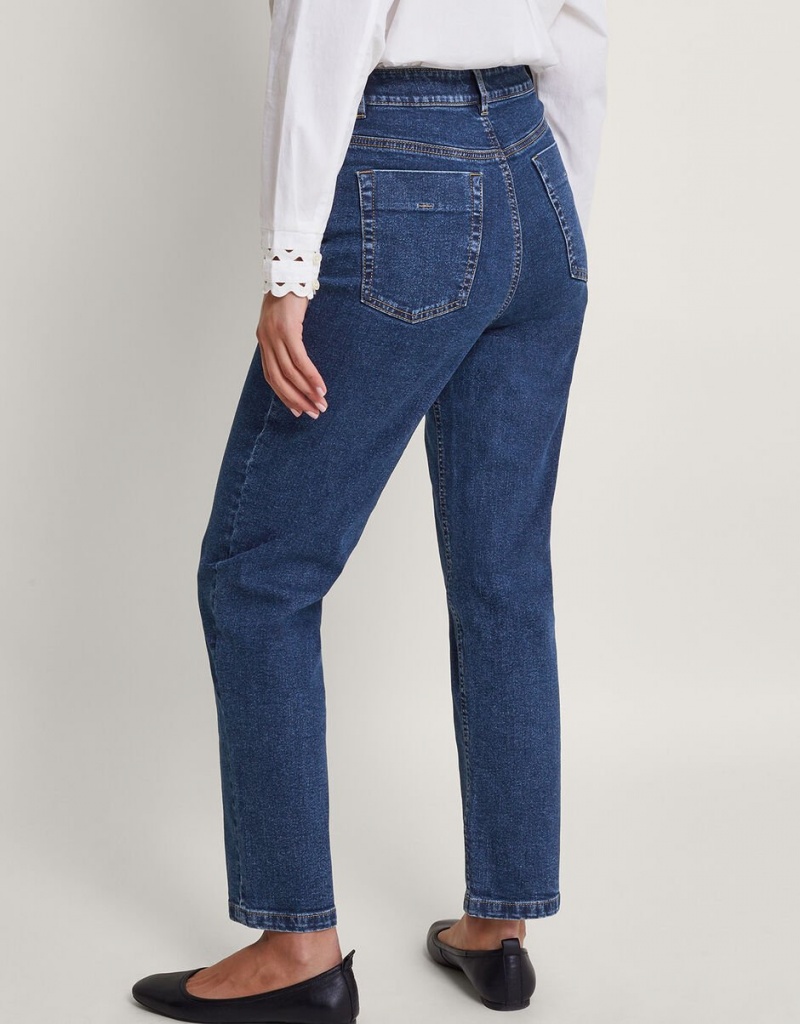 Blue Women's Monsoon Alice Straight Jeans | OMA-4411