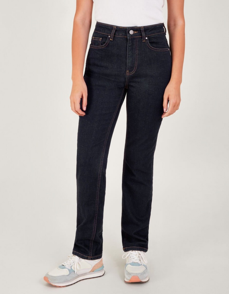 Blue Women's Monsoon Bella Straight Denim with Sustainable Cotton Jeans | YQP-3207