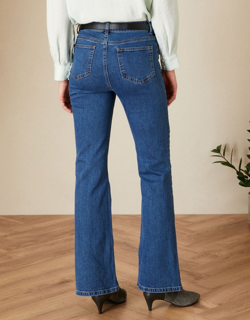 Blue Women's Monsoon Fifi Flared Jeans | QXH-5930