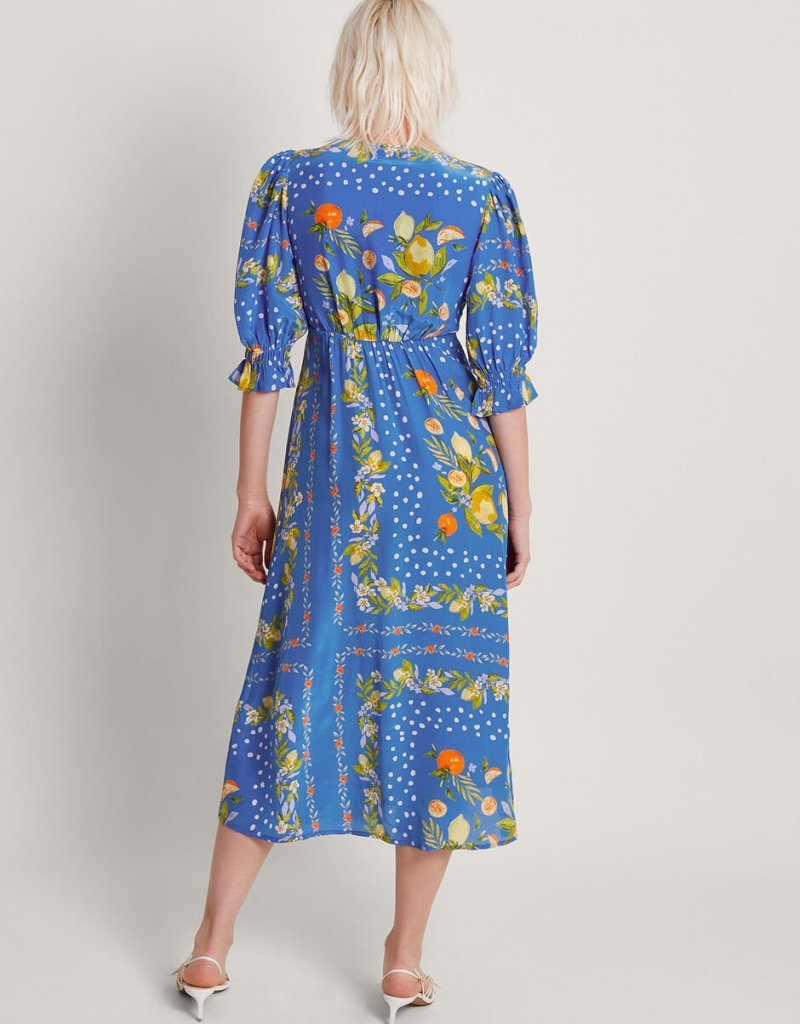 Blue Women's Monsoon Paloma Tea Dress | QDE-3437