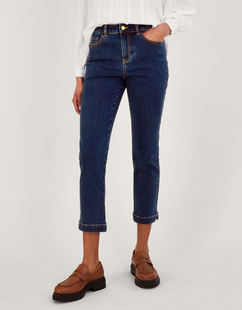 Blue Women's Monsoon Safaia Crop with Sustainable Cotton Jeans | GEN-4716