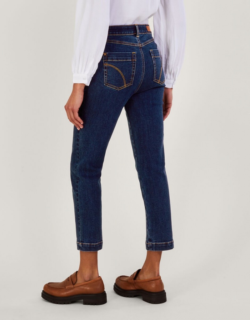 Blue Women's Monsoon Safaia Crop with Sustainable Cotton Jeans | GEN-4716