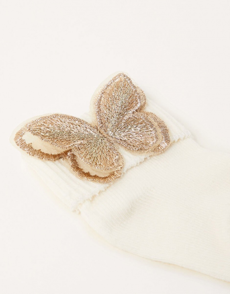 Gold Kids' Monsoon Baby Butterfly Socks | JTS-3761