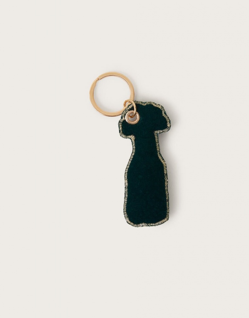 Gold Women's Monsoon Champagne Bottle Keyring | MXB-8478