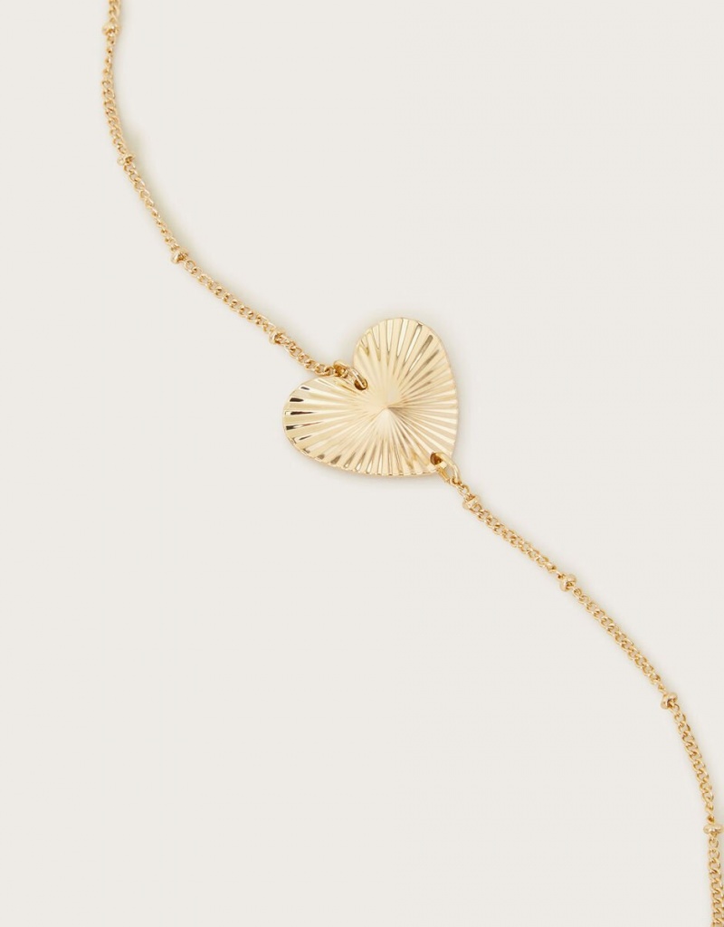 Gold Women's Monsoon Heart Bracelet | BRP-8343