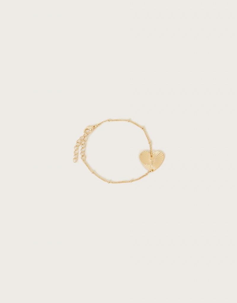 Gold Women\'s Monsoon Heart Bracelet | BRP-8343