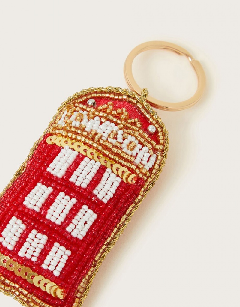 Gold Women's Monsoon Telephone Box Keyring | ZCK-8659