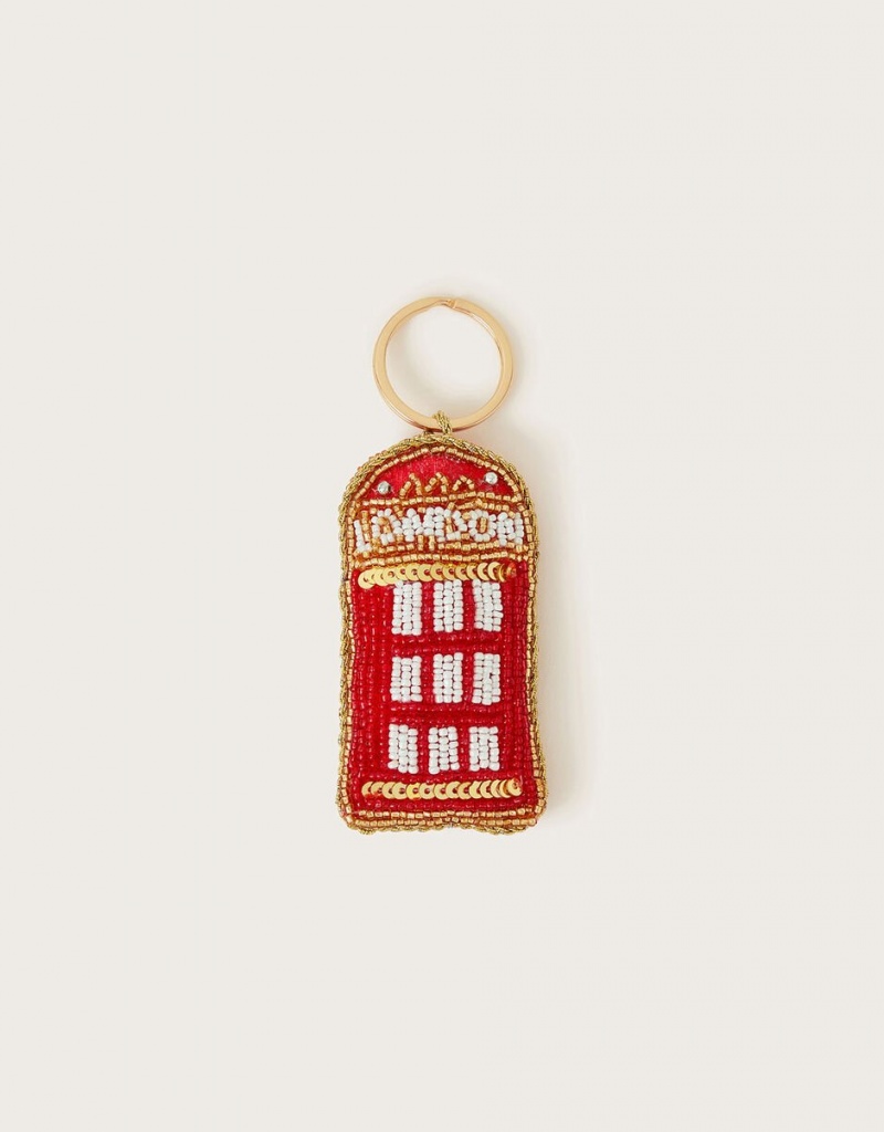 Gold Women\'s Monsoon Telephone Box Keyring | ZCK-8659