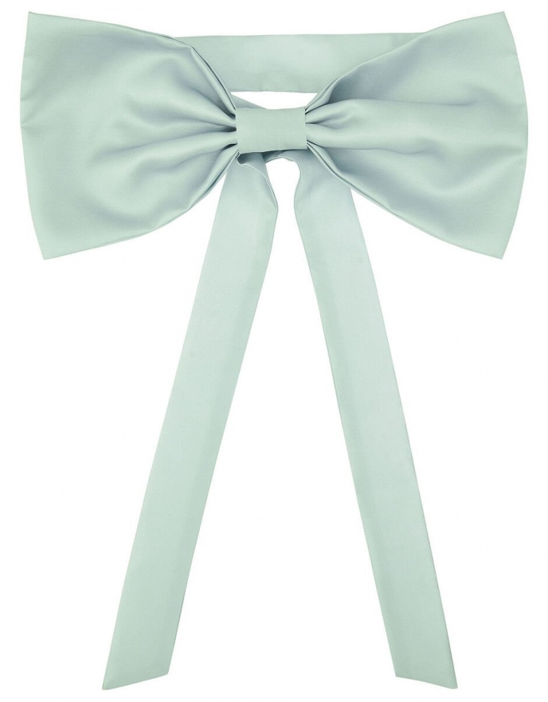 Green Kids\' Monsoon BRIDESMAID Duchess Twill Bow and Sash Hair Accessories | EZH-4097