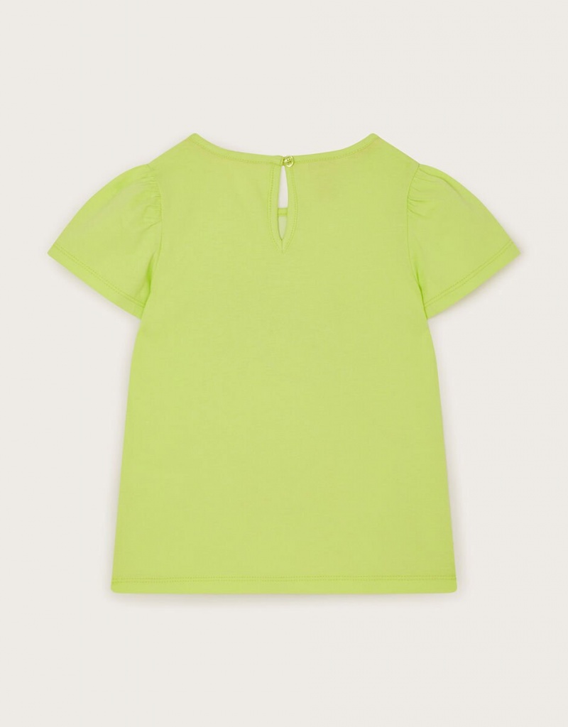 Green Kids' Monsoon Campervan Embellished T-Shirt | KUR-1223