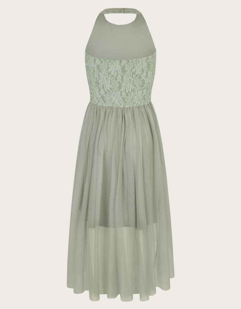 Green Kids' Monsoon Hayley Lace Prom Dress | HXD-9283