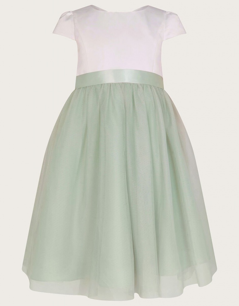 Green Kids' Monsoon Tulle Bridesmaid Dress | REP-5326