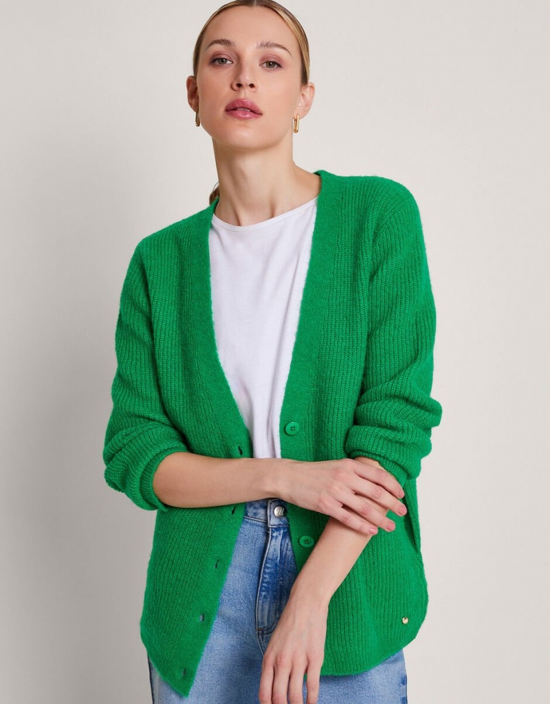 Green Women\'s Monsoon Sula Supersoft Cardigan | WCA-9399