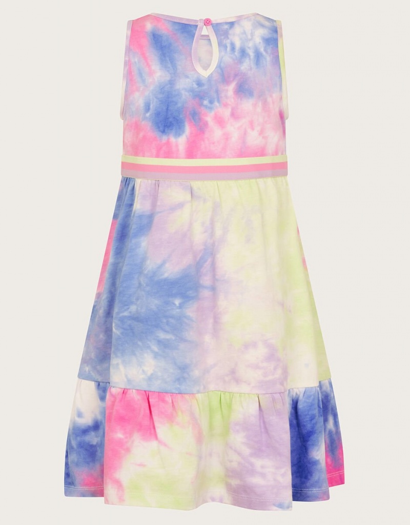 Multicolor Kids' Monsoon Tie Dye Print Dress | RFA-1415