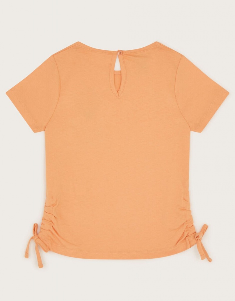 Orange Kids' Monsoon Crochet Pocket Tops | UWG-0561