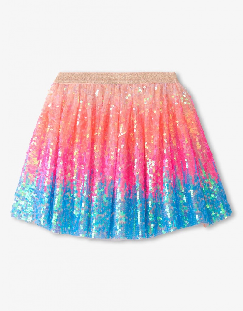 Pink Kids' Monsoon Hatley Sequin Skirts | FSB-3291