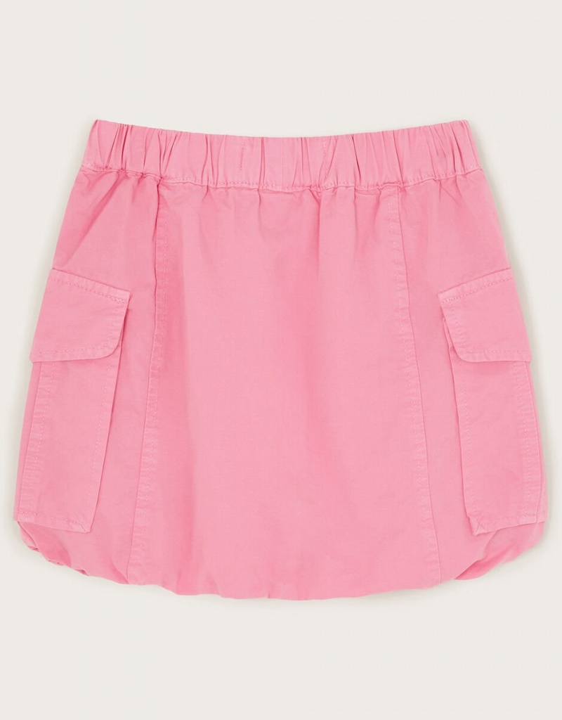 Pink Kids' Monsoon Parachute Cargo Skirts | KBA-4174