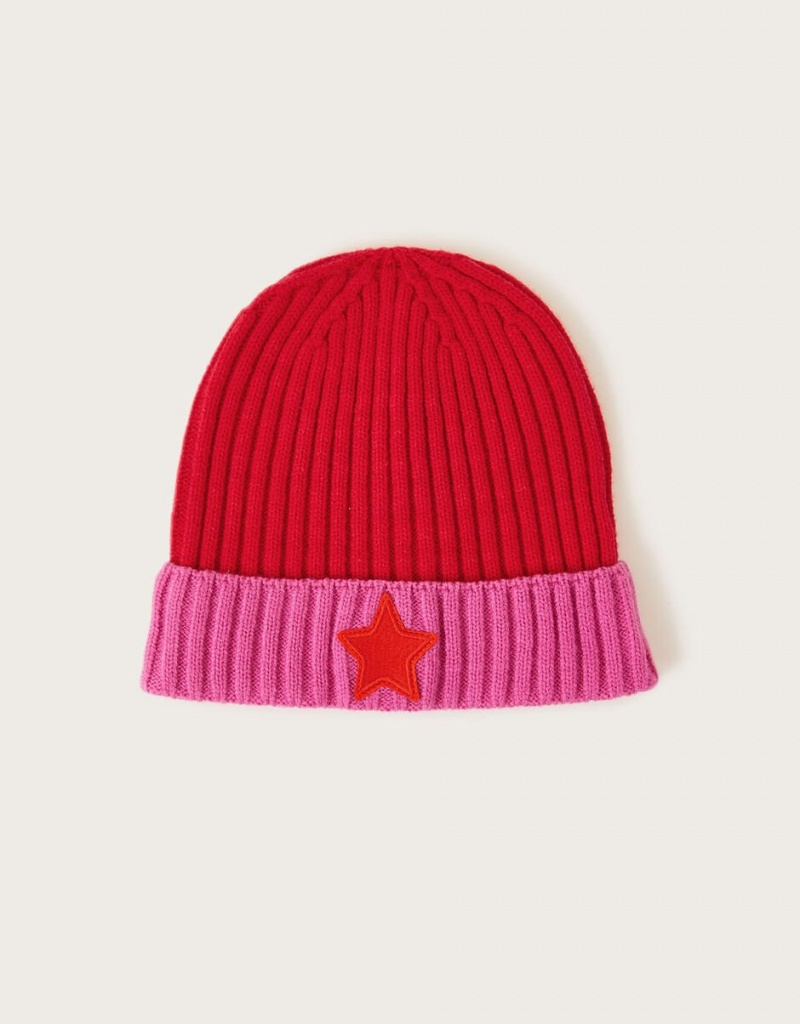 Pink Kids\' Monsoon Star Beanie Hats | PEX-2389