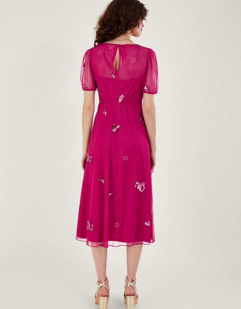 Pink Women's Monsoon Allie Wrap Dress | LYS-1902