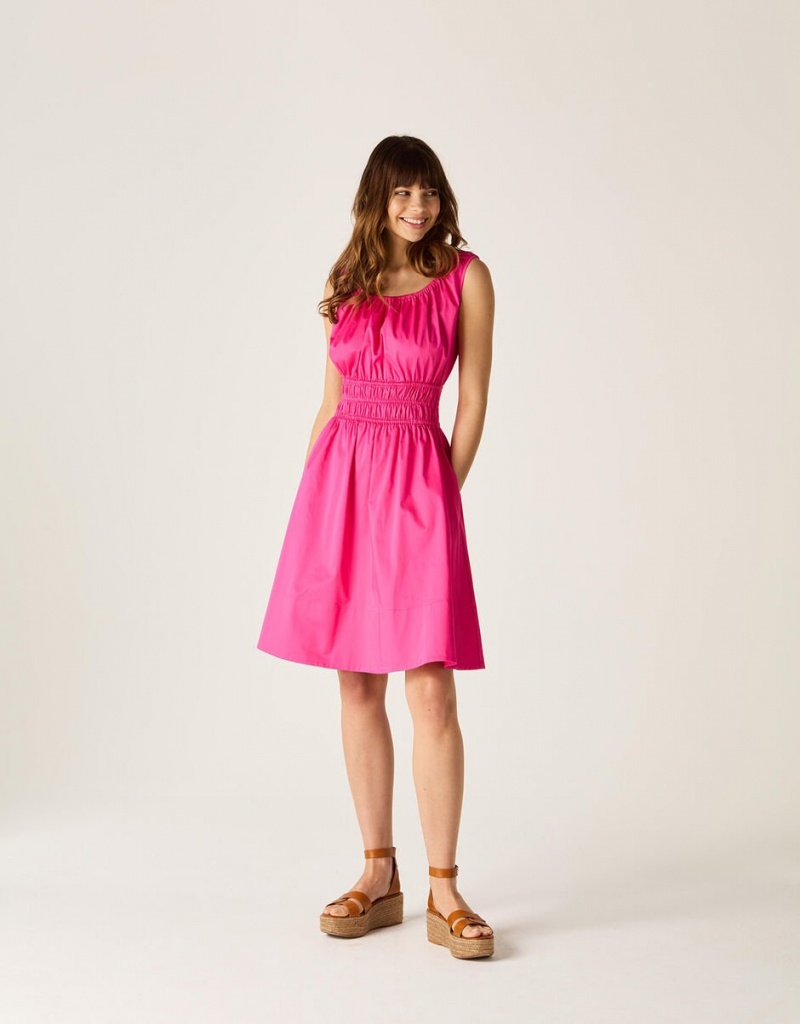 Pink Women's Monsoon Mirla Beane Short Sleeveless Dress | JZA-8728