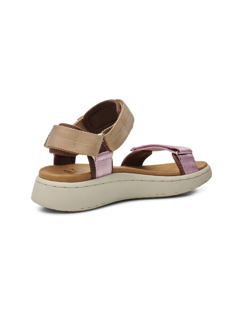 Pink Women's Monsoon Woden Platform Sandals | QLH-2168