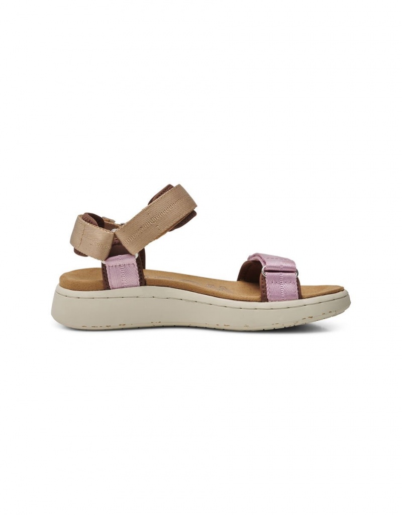 Pink Women's Monsoon Woden Platform Sandals | QLH-2168