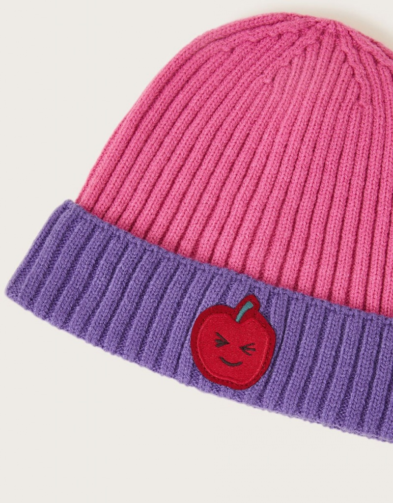 Purple Kids' Monsoon Apple Beanie Hats | WJC-1250