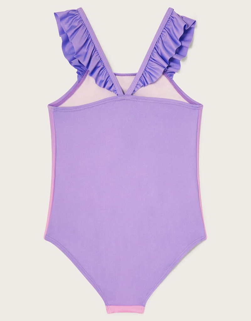 Purple Kids' Monsoon Sequin Koala Swimsuit Swimwear | NET-6095