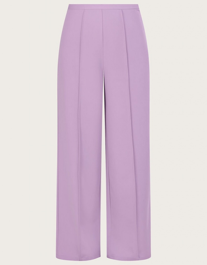 Purple Women's Monsoon Lauren Wide Leg Pants | JKT-3919