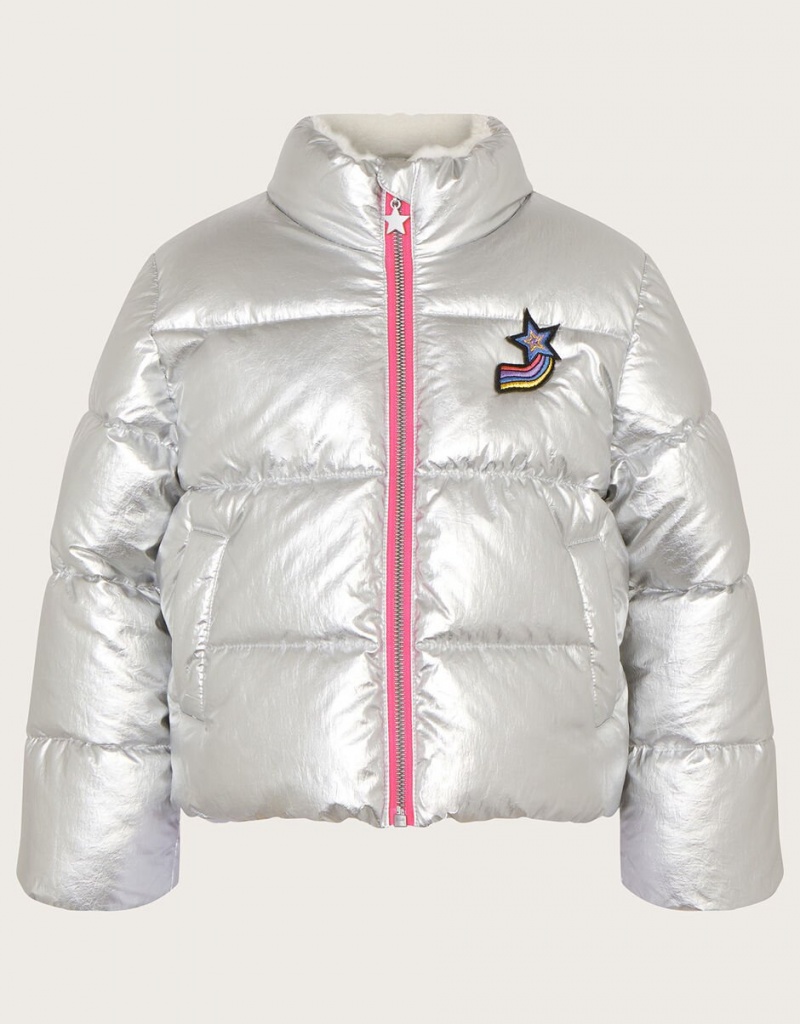 Silver Kids' Monsoon Starry Metallic Jacket | CEI-1777