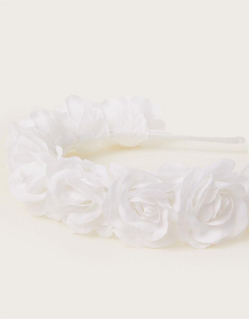 White Kids' Monsoon 3D Flower Headband | XKG-9889