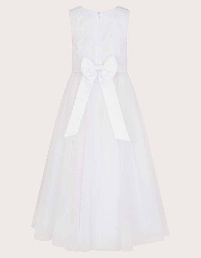 White Kids' Monsoon Alice Maxi Communion Dress | TTG-9248