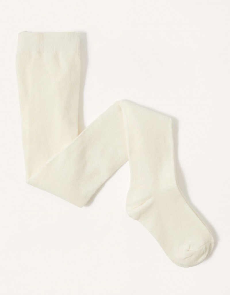 White Kids' Monsoon Baby Frosted Tights | RNW-1474