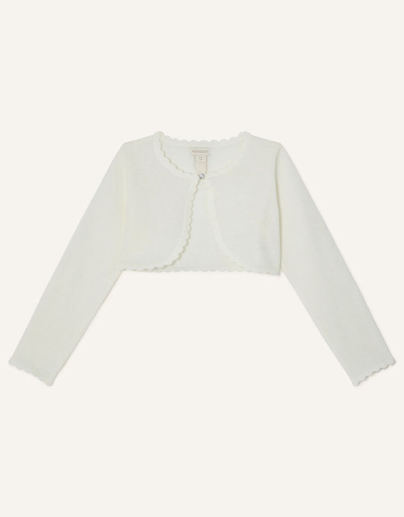 White Kids\' Monsoon Niamh Cardigan | VDA-3980