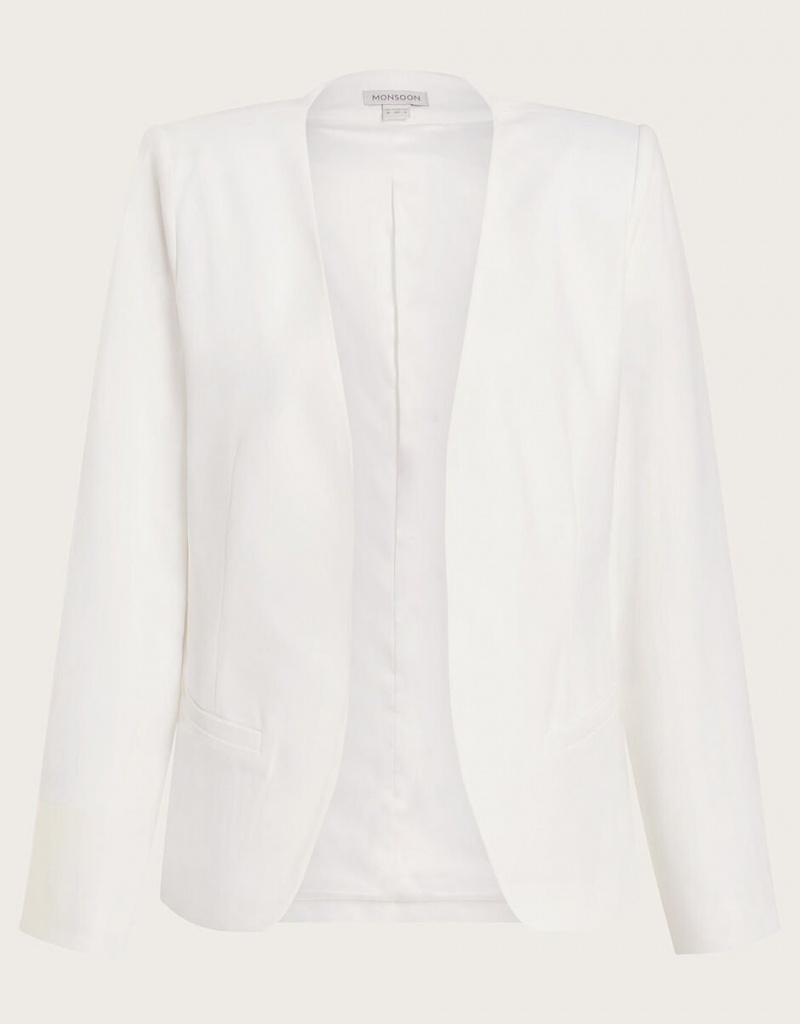 White Women's Monsoon Erica Occasion Jacket | ZVN-3465