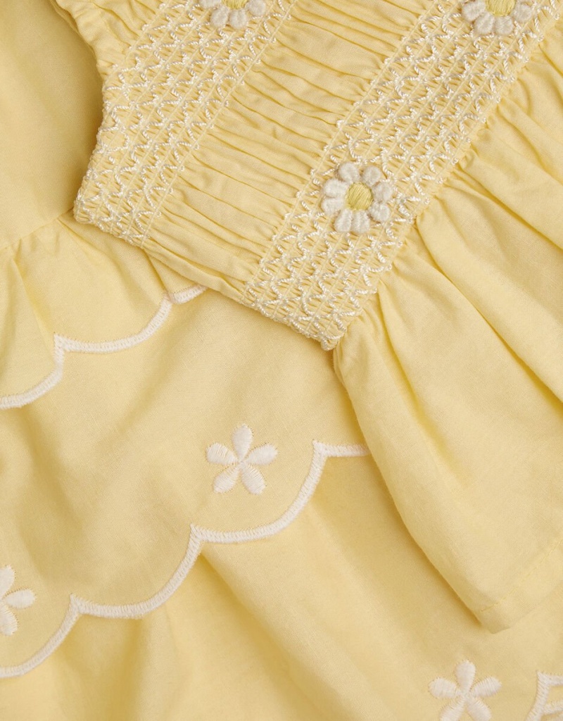 Yellow Kids' Monsoon Daisy Top and Set Skirts | CFE-4700