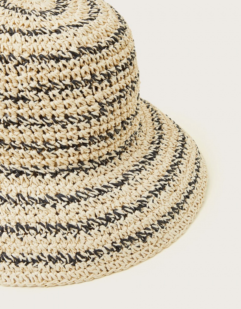 Yellow Women's Monsoon Crochet Bucket Hats | JET-8057